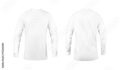 White Long Sleeve Shirt on Transparent Background, Perfect for Mockup Design