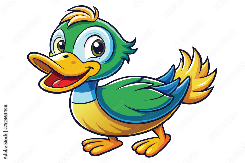 A colorful Duck vector illustration
