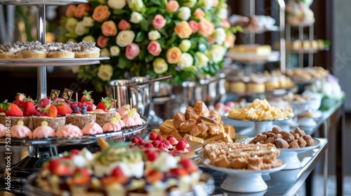 Luxury Hotel Easter Brunch Buffet with Gourmet Desserts