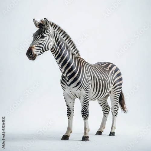 zebra isolated on white