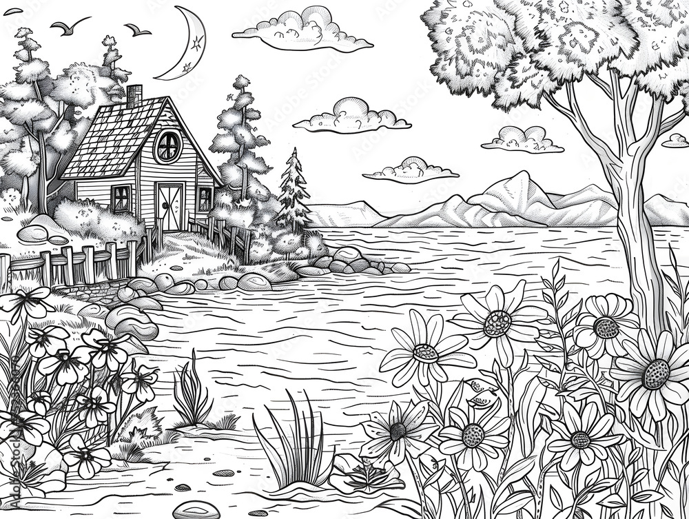 Captivating Nature Scenes: Find Inspiration & Relaxation with Summer Coloring Pages