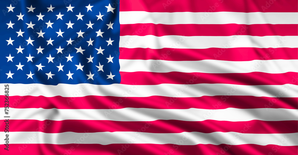 The Flag of The United States Rippled The Flag of The United States Rippled