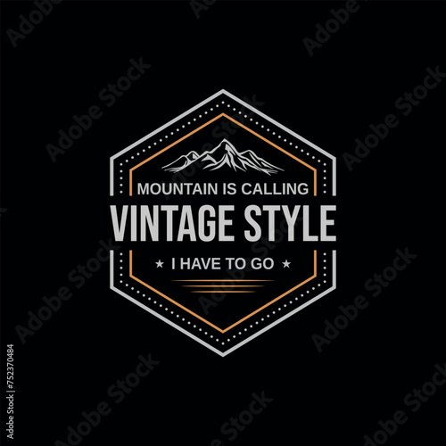 Vintage, Outdoor and Adventure typography t shirt design