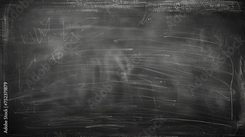 Аbstract texture of chalk rubbed out on blackboard or chalkboard background dark wall backdrop or learning concept photo