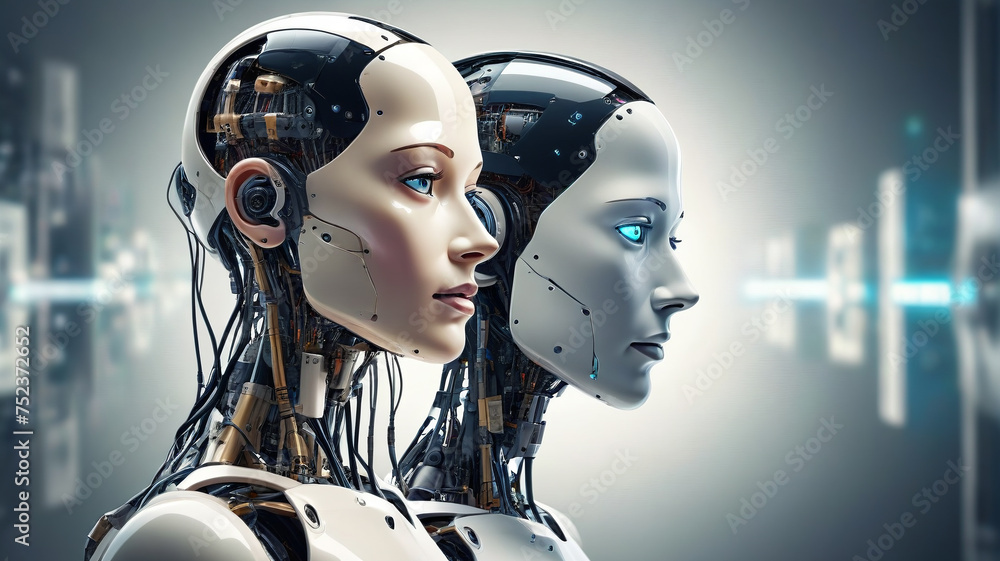 Artificial intelligence in the form of a modern robot, generative AI
Artificial intelligence in the form of a modern robot, generative AI