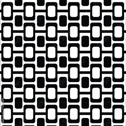 Ipanema seamless pattern vector. Black and white.