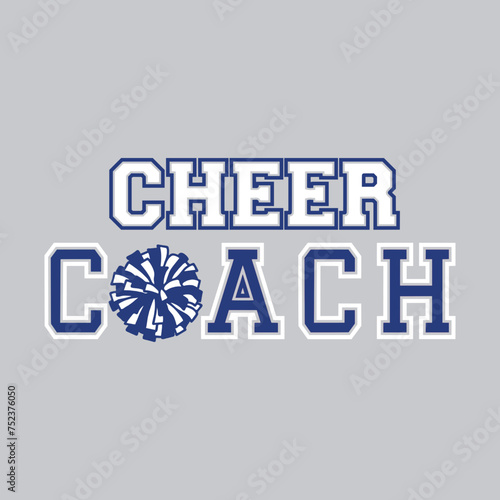Cheer Coach Svg, Png Dxf Eps, Cheerleader Coach Shirt, Megaphone Svg, Pom Pom, Cricut Cut Files, Silhouette, Sublimation, Cheerleading Coach, Svg Files for Cricut