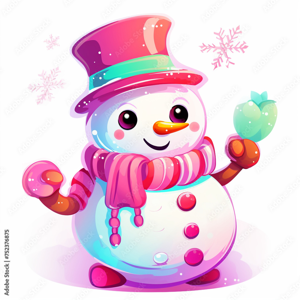snowman, sticker design сreated with Generative Ai