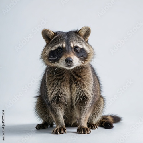 portrait of a raccoon on white © Садыг Сеид-заде