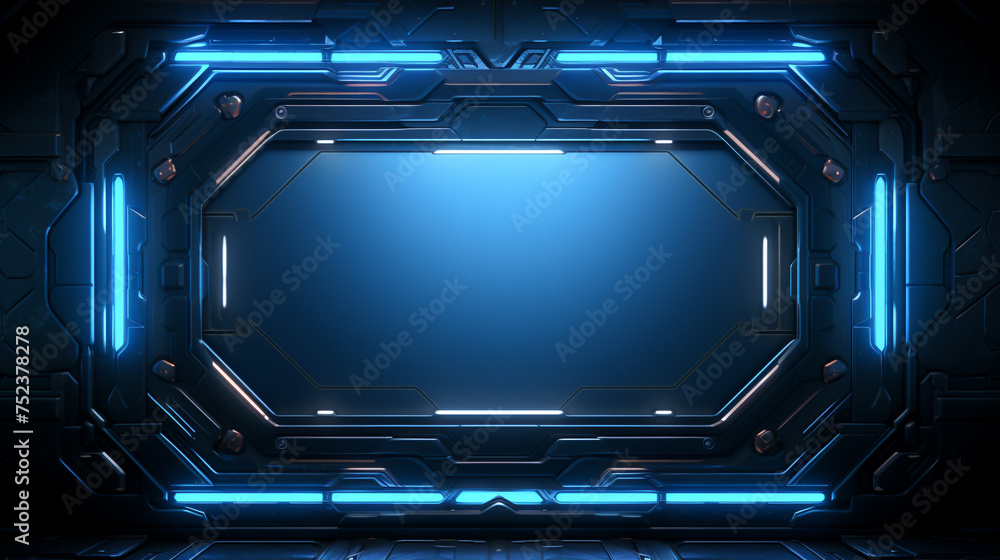 Blue-black metallic frame Blue-black metallic frame