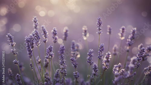 Subtle mauve bokeh on a softened lavender background - an understated abstract banner.