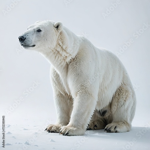 white polar bear on white © Садыг Сеид-заде