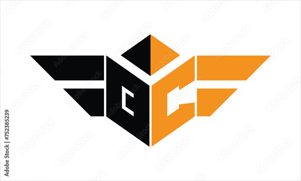 QC initial letter falcon icon gaming logo design vector template. batman logo, sports logo, monogram, polygon, war game, symbol, playing logo, abstract, fighting, typography, icon, minimal, wings logo QC initial letter falcon icon gaming logo design vector template. batman logo, sports logo, monogram, polygon, war game, symbol, playing logo, abstract, fighting, typography, icon, minimal, wings logo