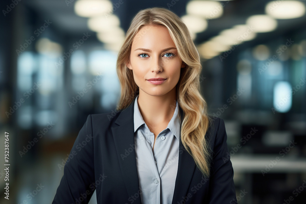 Generative AI photo of successful confident businesswoman worker lady boss female leader Generative AI photo of successful confident businesswoman worker lady boss female leader