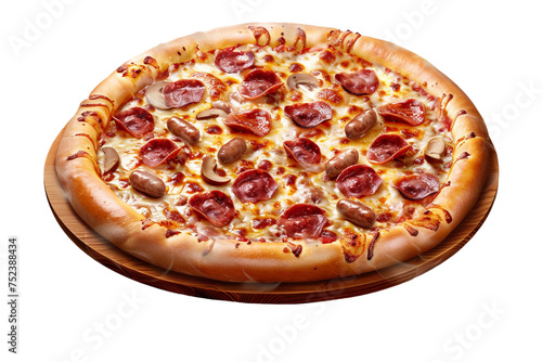 pizza isolated on Transparent/white background 