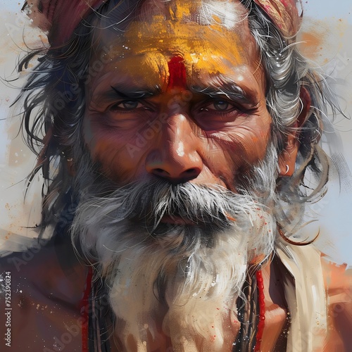 Indian southeast asian old man created with AI