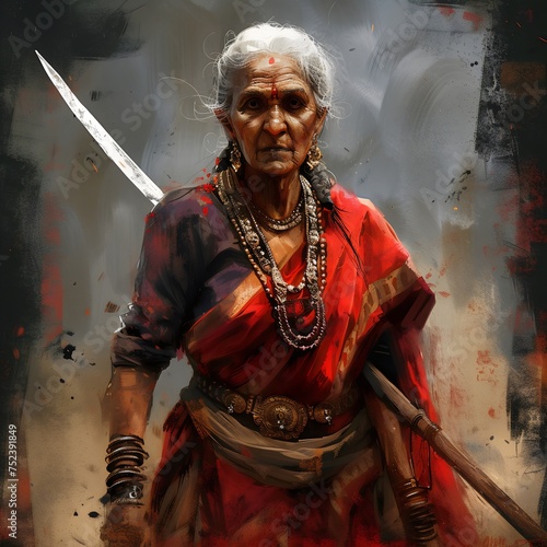 Indian southeast asian old woman created with AI © MK online