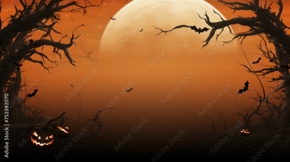 Spooky Halloween Background with Ample Copy Space Spooky Halloween Background with Ample Copy Space