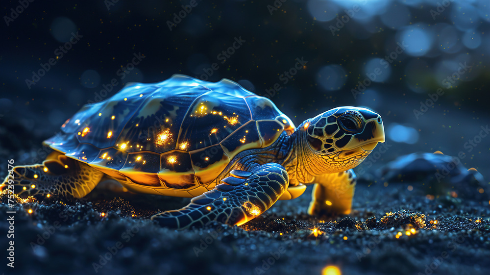 Starry Night Turtle: A Glowing Journey Starry Night Turtle: A Glowing Journey