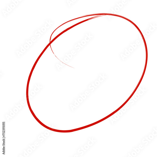 Hand Drawn Red Cirle