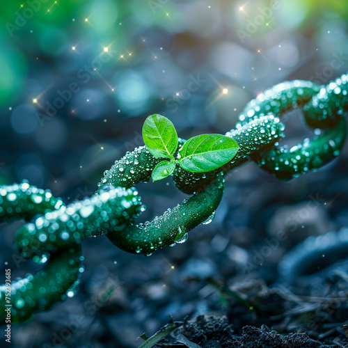 Blockchain technology revolutionizing supply chain transparency from farm to table enhancing trust and efficiency in agricultural tech AgTech photo