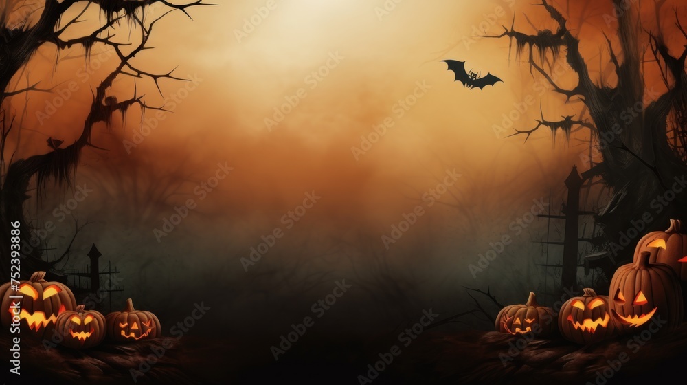 Chilling Halloween Background Offering Adequate Copy Room