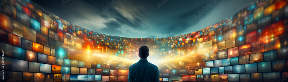 Fototapeta premium On Demand Streaming The new media norm Close up