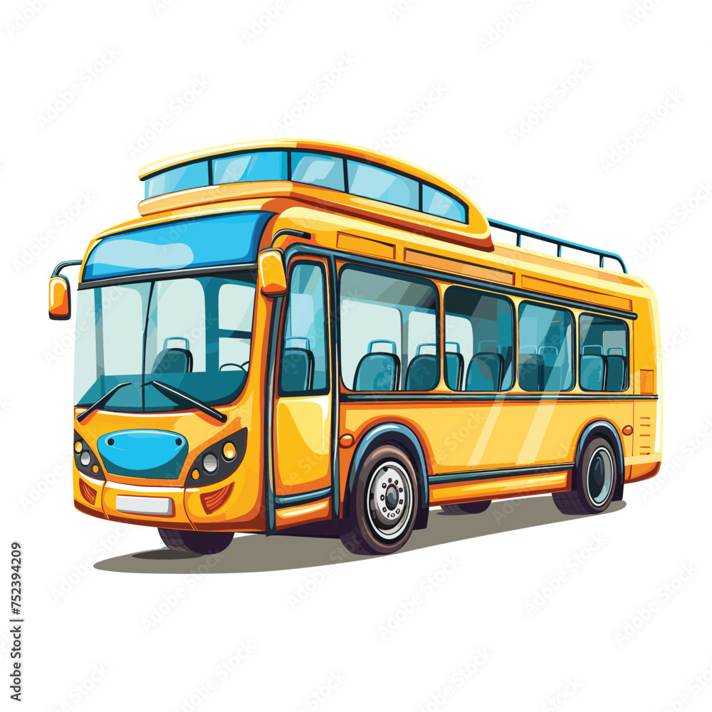 Vector a bus on white background vector illustration isolated on background
