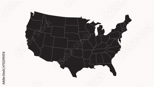 USA map Flashing in various state,4k