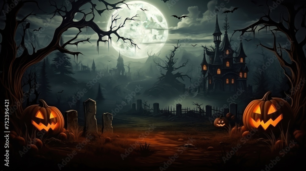 Ominous Halloween Background with Ample Room for Copy Ominous Halloween Background with Ample Room for Copy
