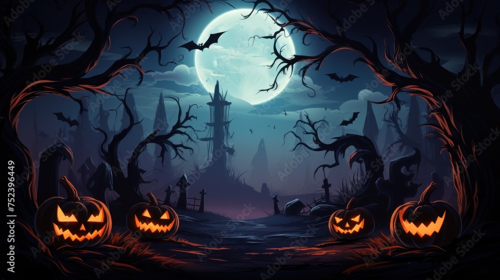 Ominous Halloween Background with Ample Room for Copy Ominous Halloween Background with Ample Room for Copy
