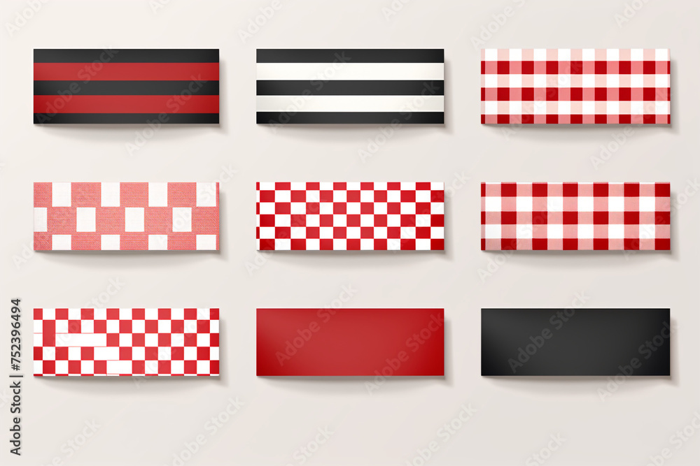 Gingham pattern forming a checkered banner across the label сreated with Generative Ai Gingham pattern forming a checkered banner across the label сreated with Generative Ai