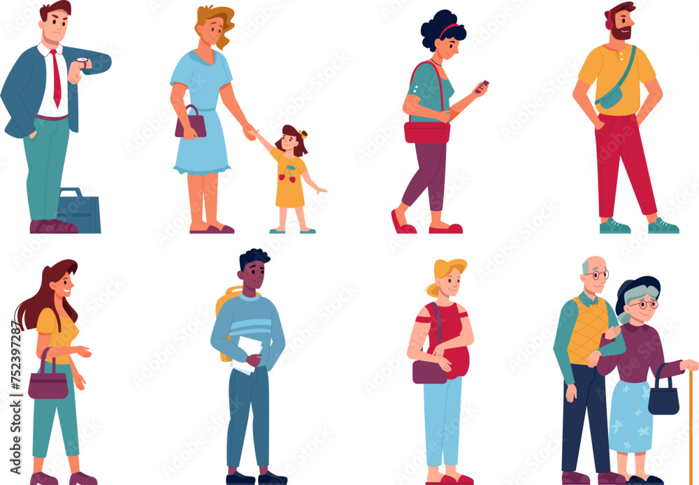 set of people vector illustration