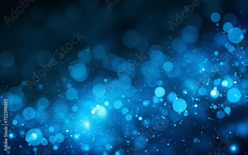 Abstrac blue glowing boken background