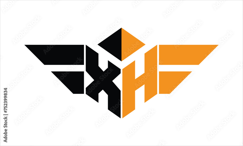 XH initial letter falcon icon gaming logo design vector template. batman logo, sports logo, monogram, polygon, war game, symbol, playing logo, abstract, fighting, typography, icon, minimal, wings logo XH initial letter falcon icon gaming logo design vector template. batman logo, sports logo, monogram, polygon, war game, symbol, playing logo, abstract, fighting, typography, icon, minimal, wings logo