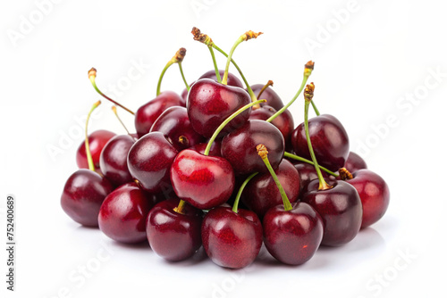 cherries isolated on white