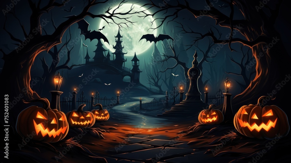 Chilling Halloween Background Providing Space for Your Text Chilling Halloween Background Providing Space for Your Text