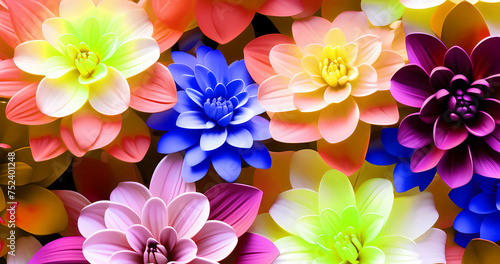 Beautiful abstract style flowers background