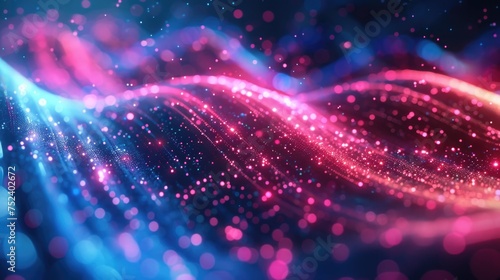 abstract futuristic background with red blue glowing neon moving high speed wave lines and bokeh lights Data transfer concept Fantastic wallpaper 
