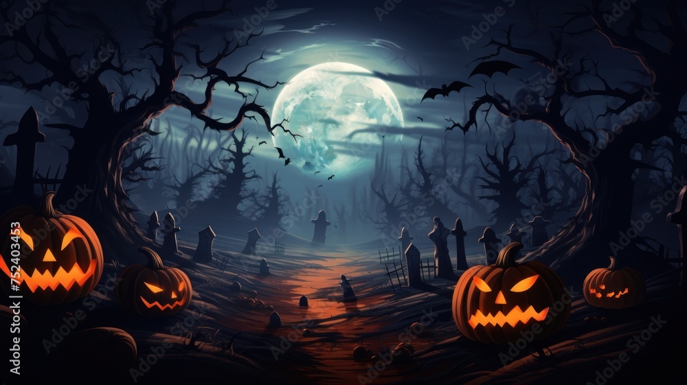 Macabre Halloween Background with Enough Room for Copy