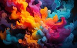 abstract background of colored smoke in the form of a brush strokes