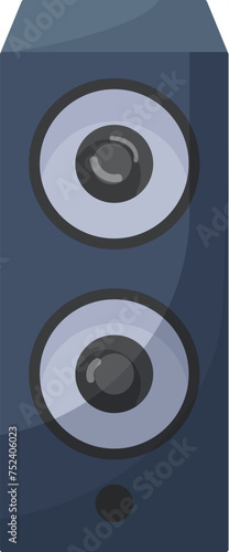 Power system box icon cartoon vector. Music stereo sound. Power electronic household