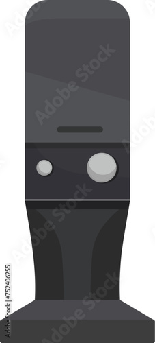 Desk stereo speaker icon cartoon vector. Device playback. Sound theater amplifier