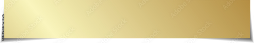 Gold paper rectangle and shadow, banners, label