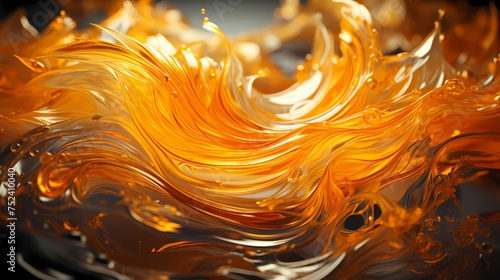 Golden and silver liquids colliding, producing a radiant burst of energy that forms captivating abstract patterns in the air. HD camera captures the intense collision with stunning precision