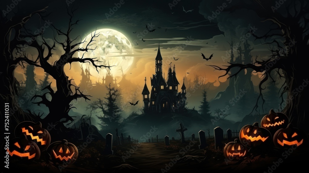 Enigmatic Halloween Background with Space for Your Message Enigmatic Halloween Background with Space for Your Message