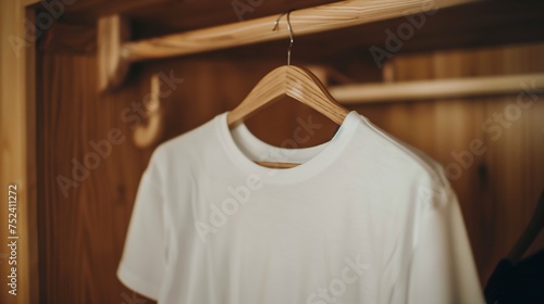 white t-shirt in the closet