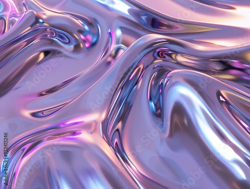 a shiny purple and pink wavy surface