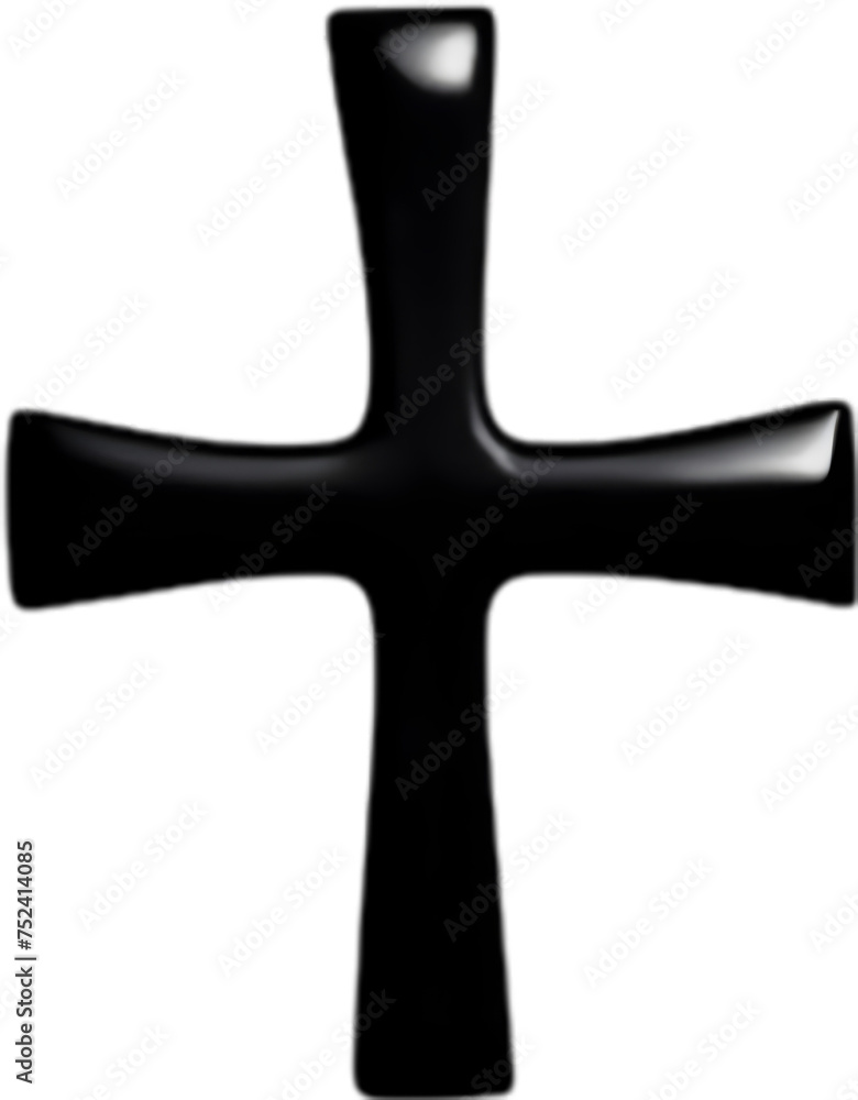 Black Christian cross icon design in a minimalist style. Black Christian cross icon design in a minimalist style.