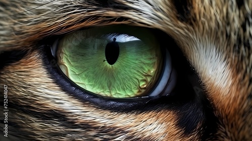 cat eye closeup of feline face © Michel 